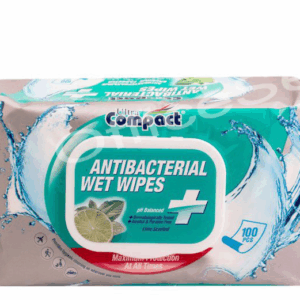 სველი ანტიბაქტერიული ხელსახოცი COMPACT 100 PCS